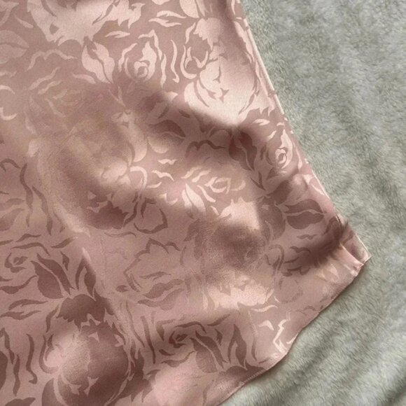 Floral Satin Light Pink Tank Top - Picture 3 of 3